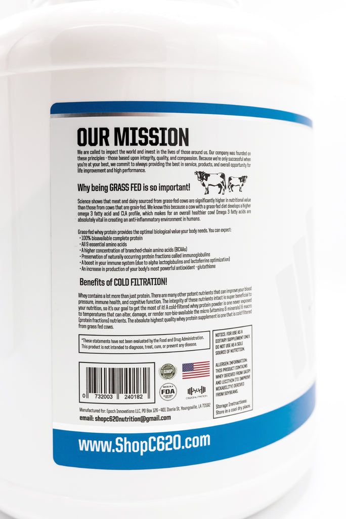 Whey Isolate Organic GrassFed & ColdFiltered 68 Servings/ 5 lbs